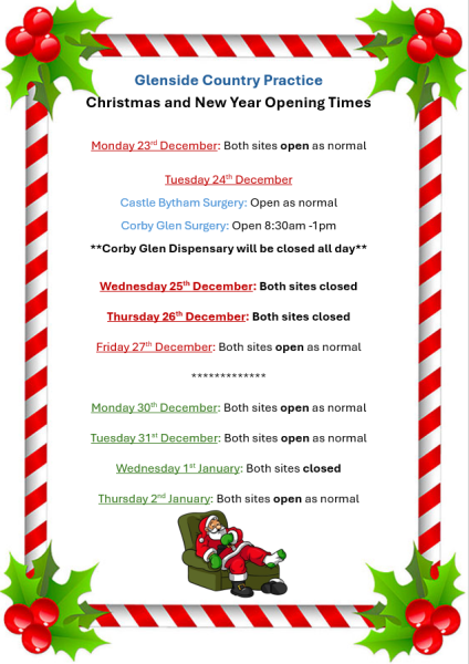 Christmas and New Year Openings